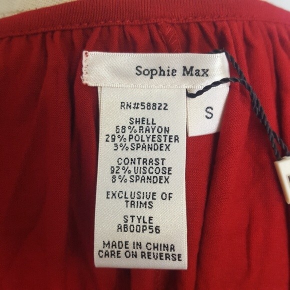 Sophie Max Red Black Wiggle Dress NWT - Picture 10 of 11